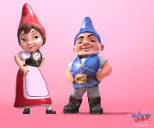 Puzzle Gnomeo και Ιουλιέτα, οι πρωταγωνιστές της ταινίας βασίζεται στο Ρωμαίος του Σαίξπηρ και Ιουλιέτα